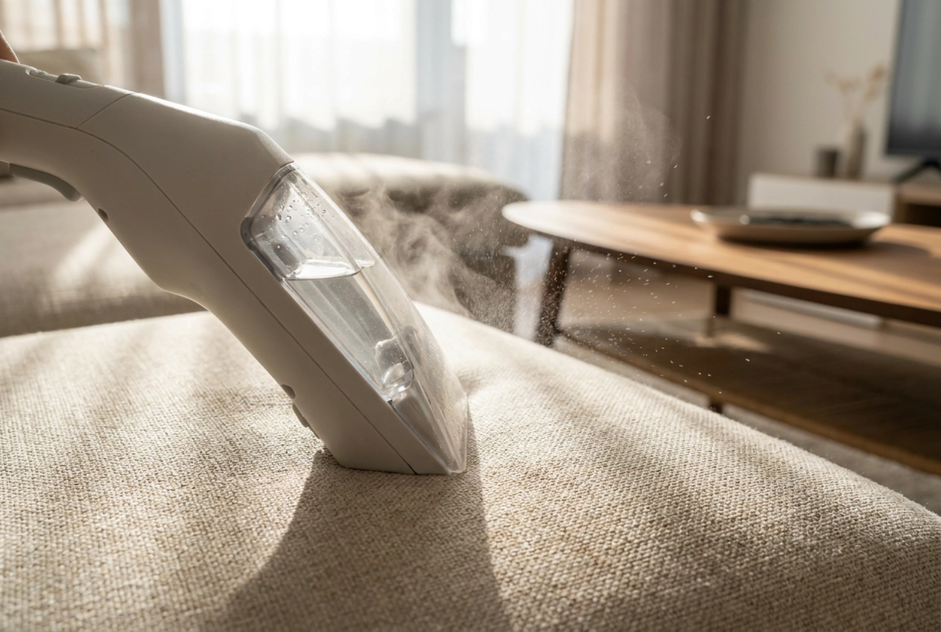 Kako čistiti oblazinjeno pohištvo z majhnim ročnim sesalnikom za pranje