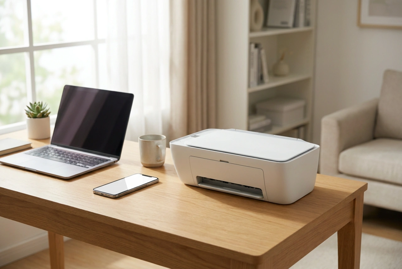 Wi-Fi සහිත කුඩා නිවාස මුද්‍රණ යන්ත්‍රයකින් බහු උපාංග හරහා පහසුවෙන් මුද්‍රණය කිරීම