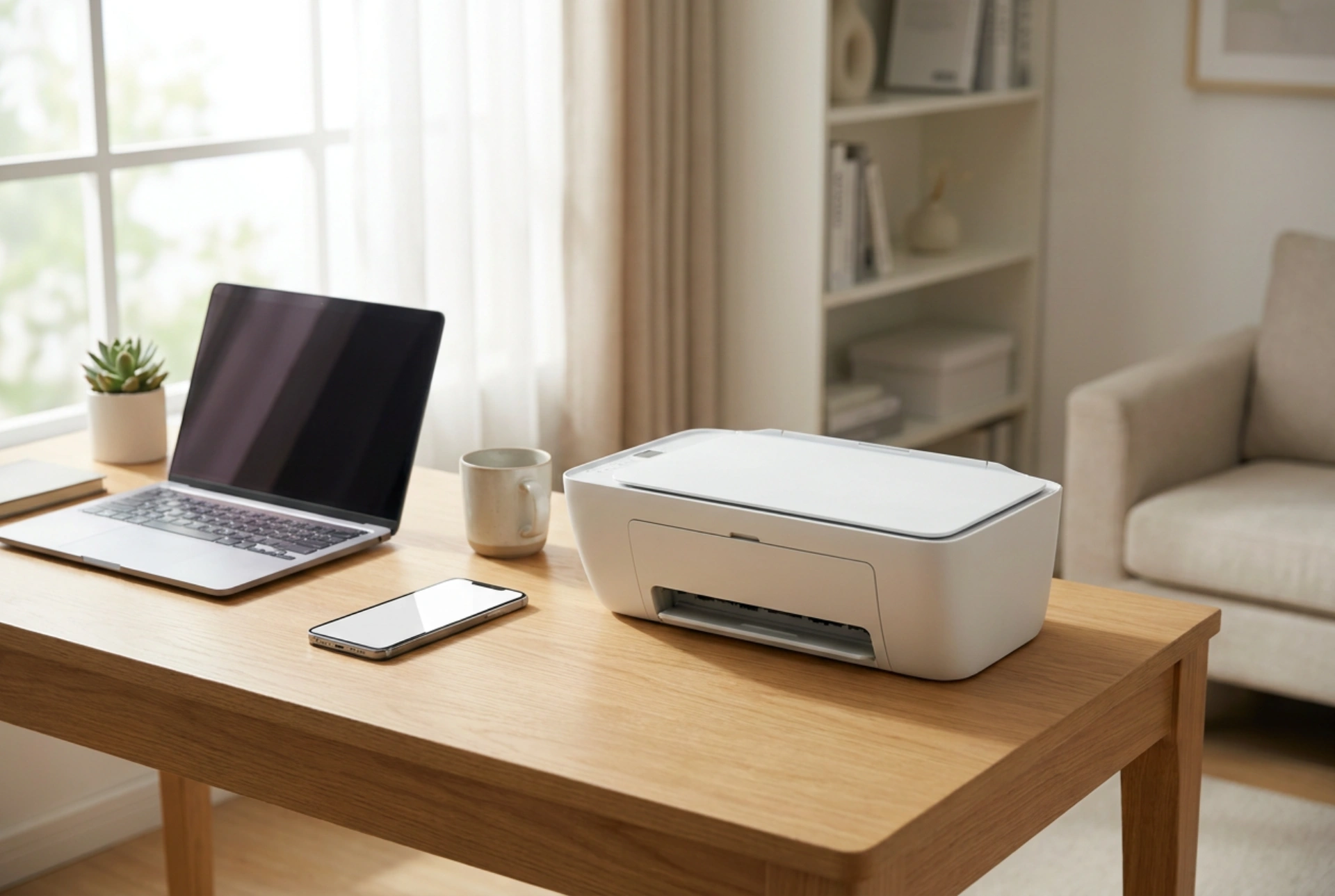 Wi-Fi සහිත කුඩා නිවාස මුද්‍රණ යන්ත්‍රයකින් බහු උපාංග හරහා පහසුවෙන් මුද්‍රණය කිරීම